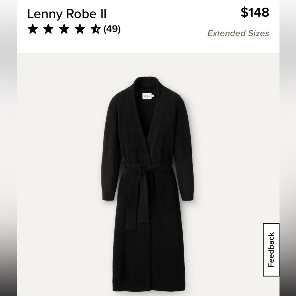 UGG Lenny II Black Robe